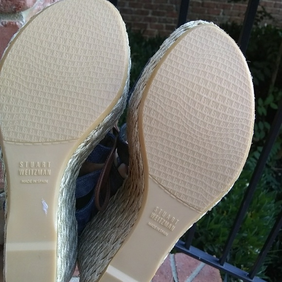 Stuart Weitzman Tiegirlbingo Wedge Sandals 10.5 M - Picture 8 of 8